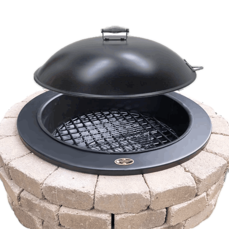 The Legacy Series Complete Fire Pit Insert comes features a sturdy steel fire ring and safe snuffer lid. The foldable grate offers airflow to enhance the burn of your firewood and  allows for easy removal and clean up of the ash basin after your fire.