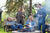 Socializing around the bonfire