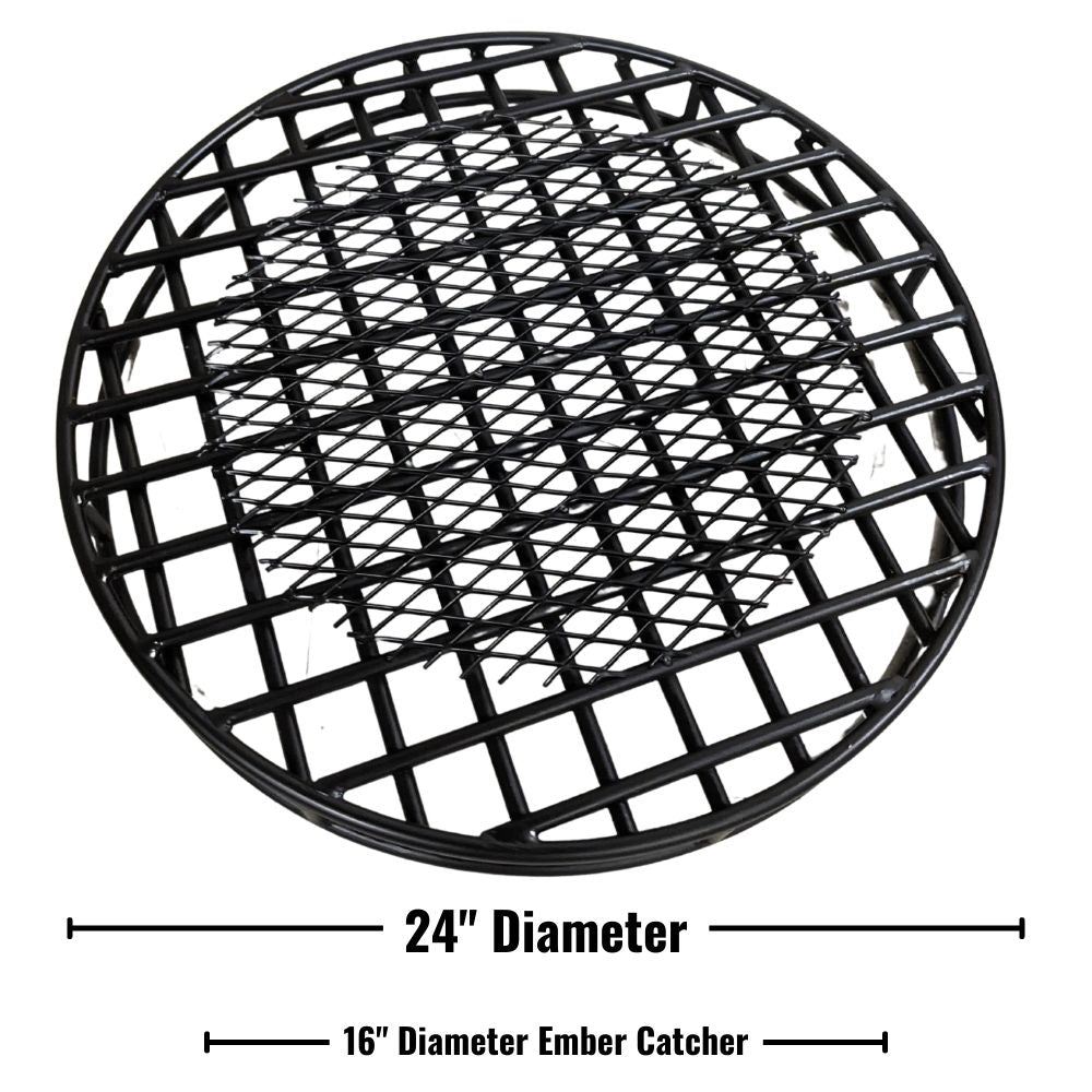 16 Inch Universal Ember Catcher Round Steel Mesh Grate For